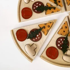 Handmade Wooden Toy Pizza
