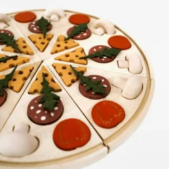 Handmade Wooden Toy Pizza
