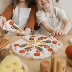 Handmade Wooden Toy Pizza
