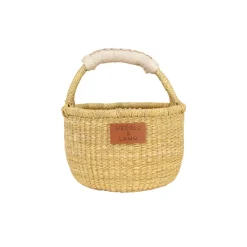 Heddle & Lamm Mini Bolga Basket (Natural Handle)