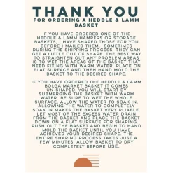 Heddle & Lamm Mini Bolga Basket (Red Brown Handle)