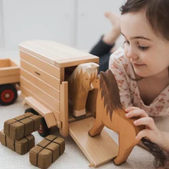Horse Cart Trailer | Wooden Toy Vehicle Accessory