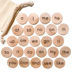 Kindergarten Sight Word Wooden Discs (Set of 25)