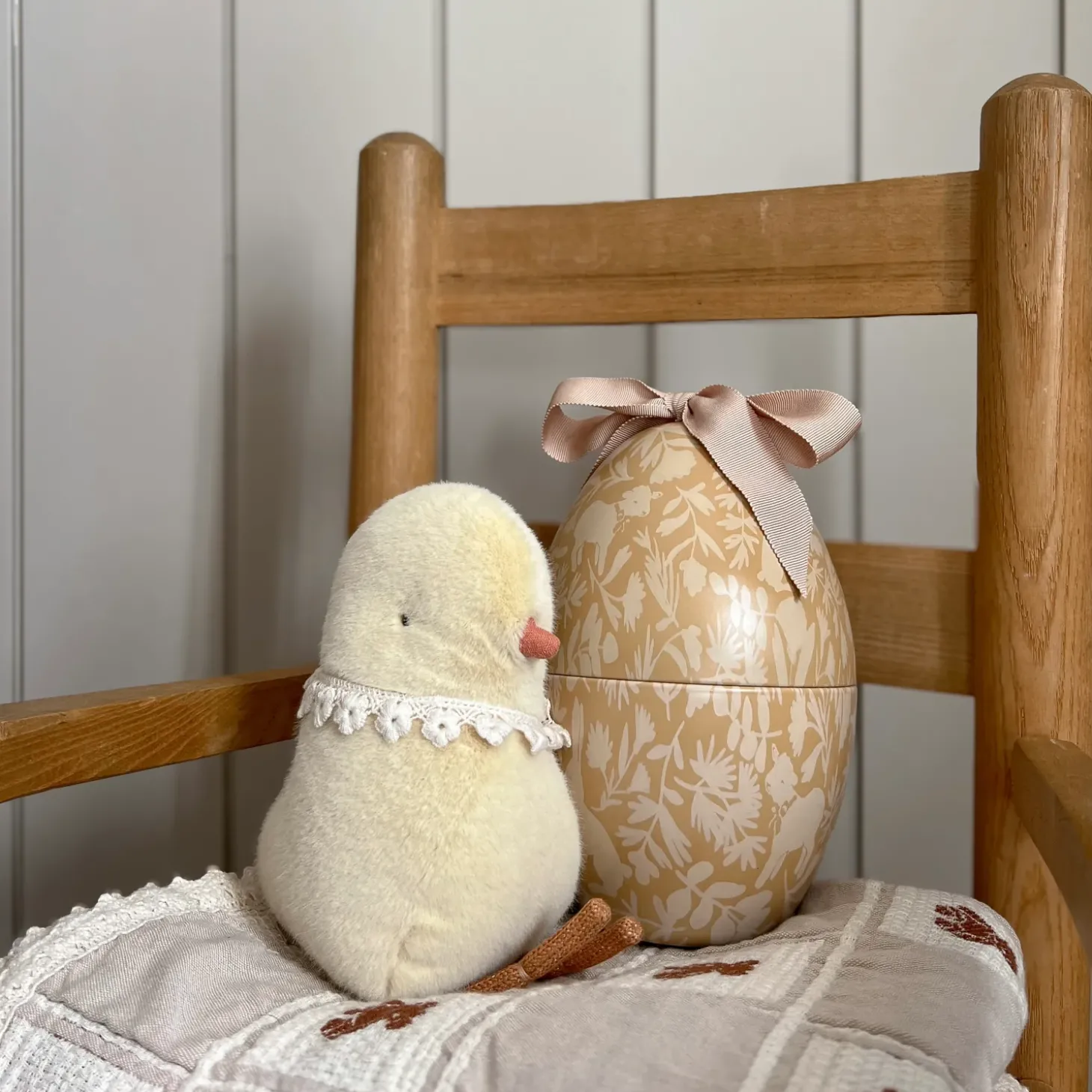 Maileg Easter Egg with Plush Chicken