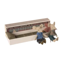 Maileg Grandma and Grandpa Mouse in Matchbox