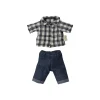 Maileg Jeans and Plaid Shirt Clothing Set (Dad Mouse)