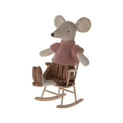 Maileg Knitted Blouse and Skirt in Suitcase (Grandma Mouse)