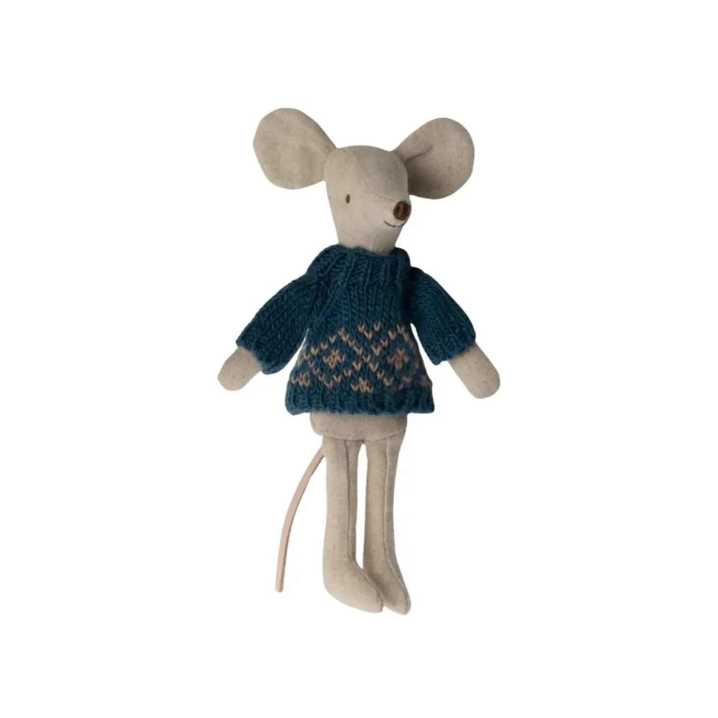 Maileg Knitted Blue Sweater (Mum/Dad Mouse)