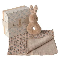 Maileg Rabbit Rattle Set (Cream Peach)