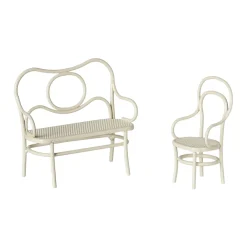 Maileg Small Café Set - Off White (Mouse)