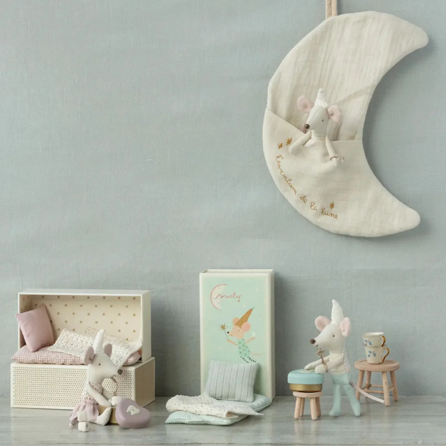 Maileg Table and Stool Set (Mouse)