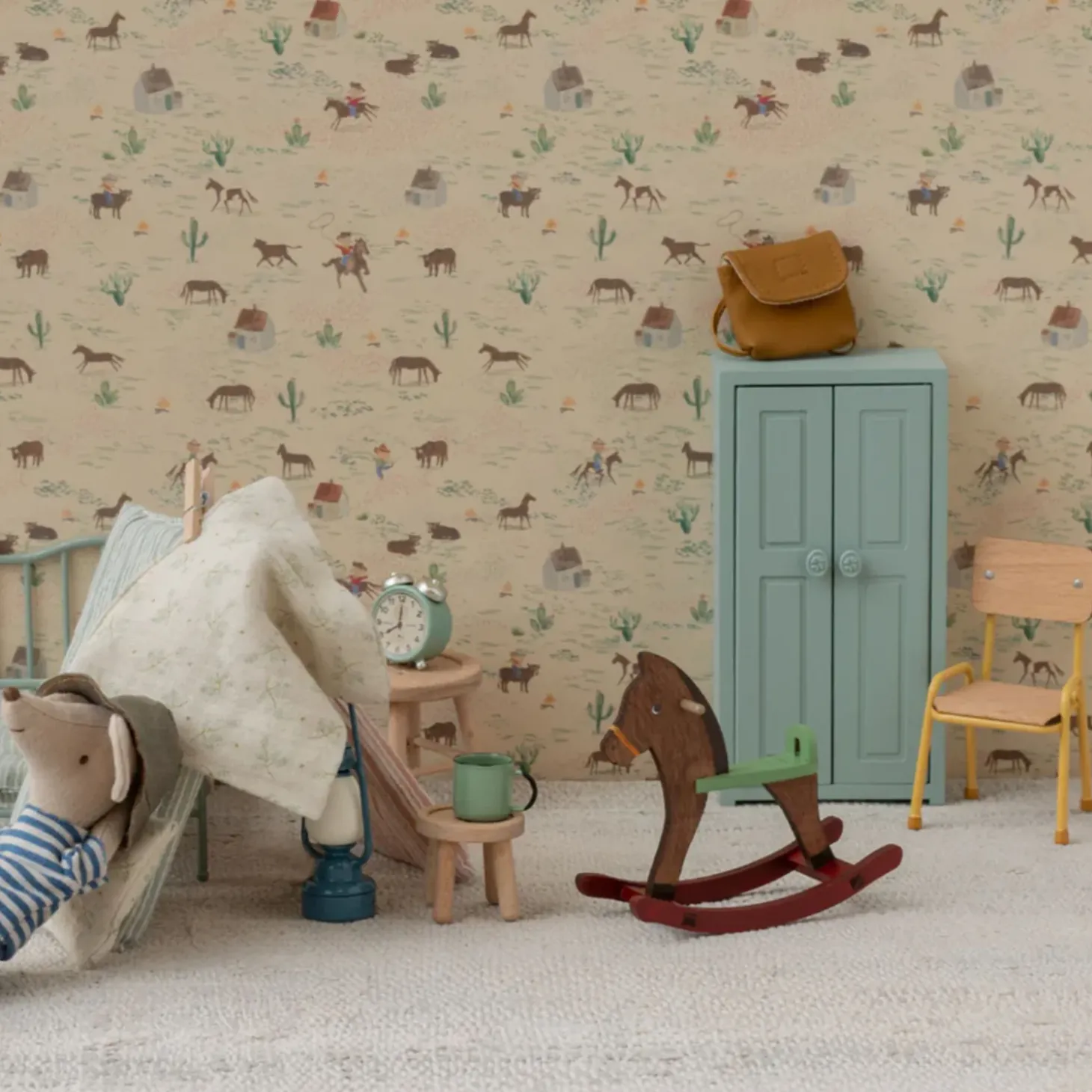 Maileg Wooden Chair - Yellow (Mouse)