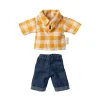 Maileg Yellow Checkered Shirt and Pants (Dad Mouse)