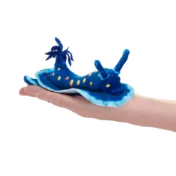 Mini Blue Nudibranch Finger Puppet
