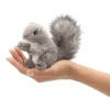 Mini Gray Squirrel Finger Puppet