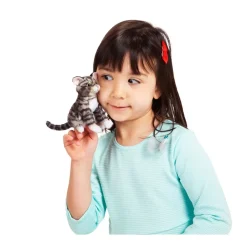 Mini Tabby Cat Finger Puppet
