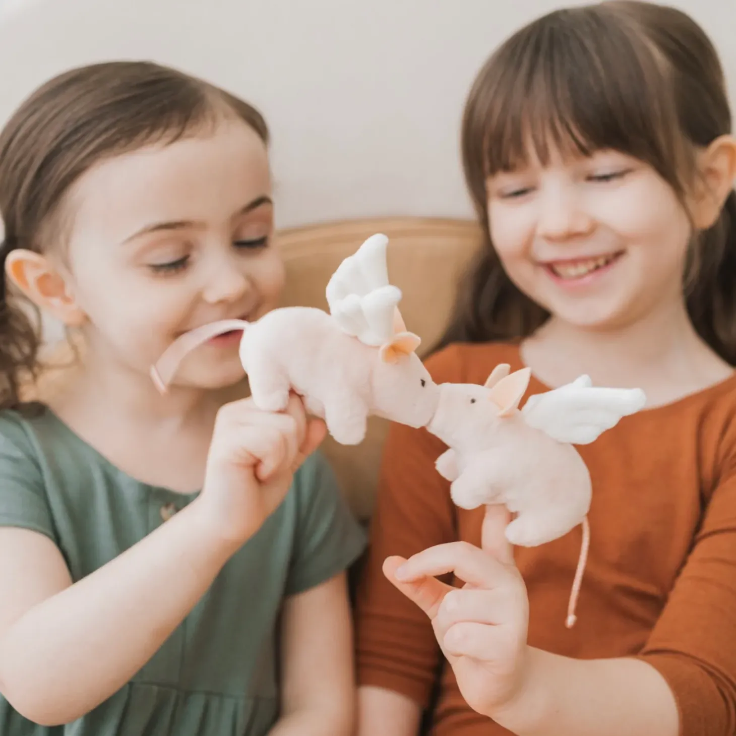 Mini Winged Piglet Finger Puppet (with magnets)