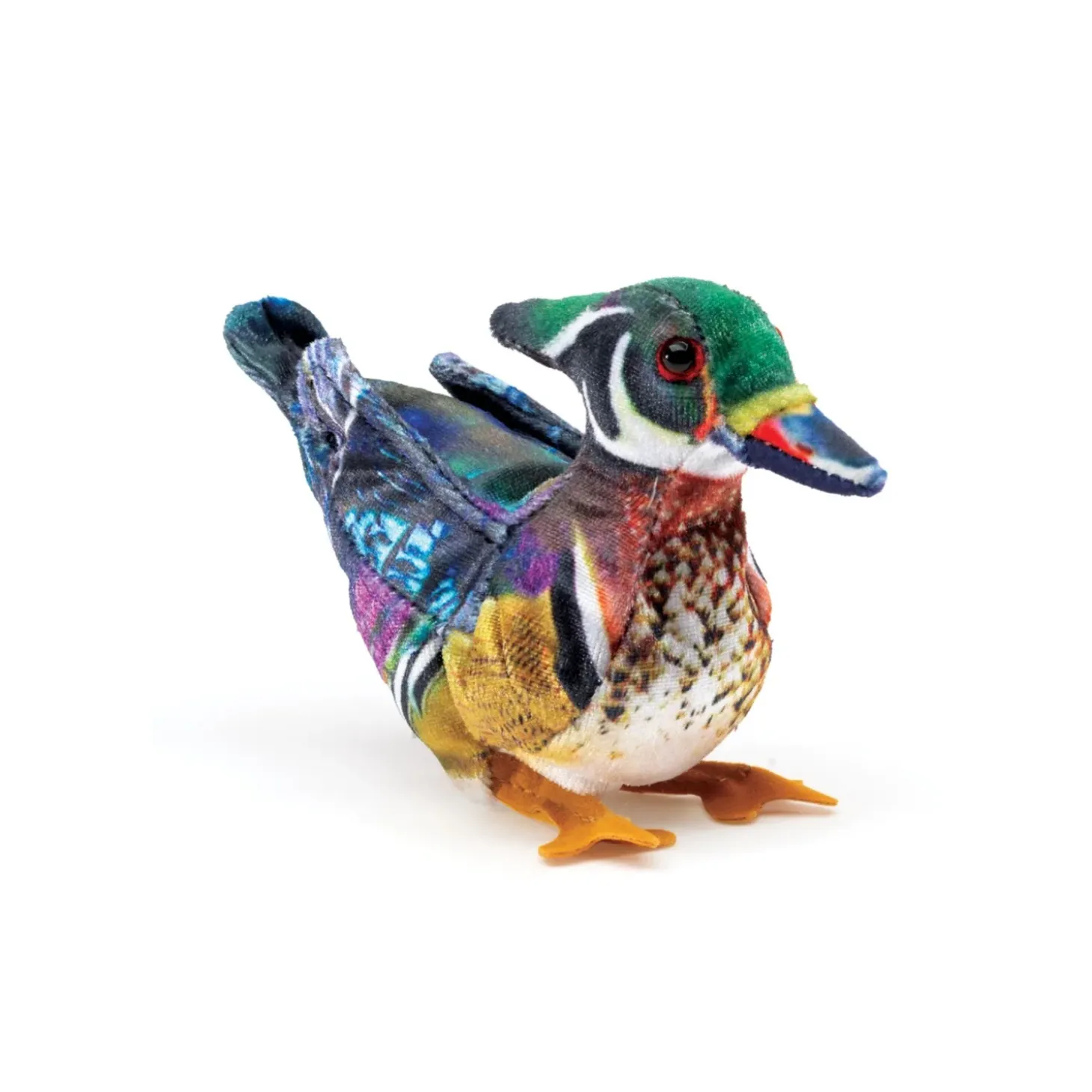 Mini Wood Duck Finger Puppet