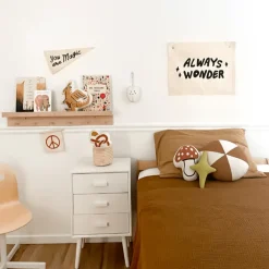 Natural Canvas Mushroom Pillow