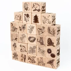 Nature Collection Alphabet Blocks (Set of 26) - Handmade in Canada