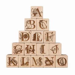 Nature Collection Alphabet Blocks (Set of 15) - Handmade in Canada