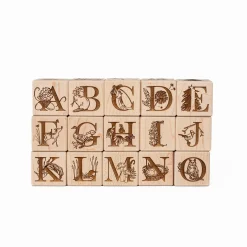 Nature Collection Alphabet Blocks (Set of 15) - Handmade in Canada