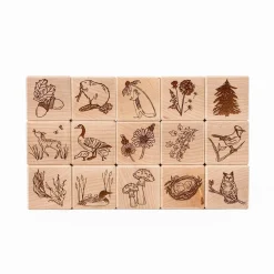 Nature Collection Alphabet Blocks (Set of 15) - Handmade in Canada