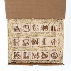 Nature Collection Alphabet Blocks (Set of 15) - Handmade in Canada