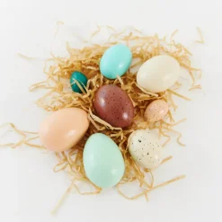 Painted Wooden Eggs (Set of 8)