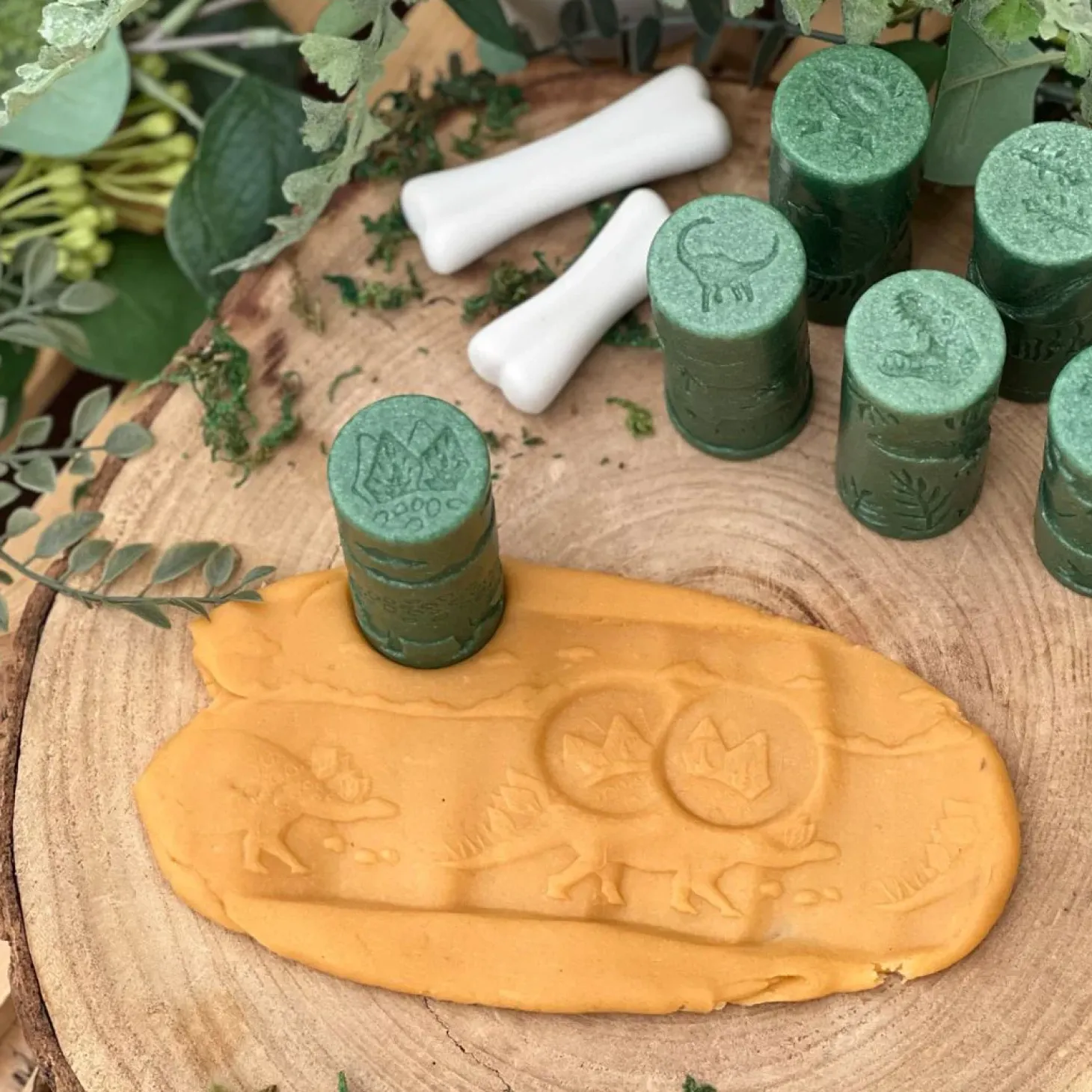 Play Dough Rollers & Stamp Set (Dinosaurs)