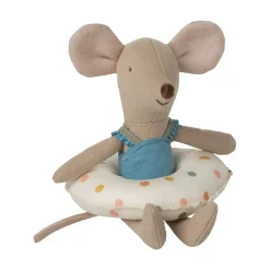 PRE-ORDER Maileg Beach Mouse with Float - Multi Dot (Little Sister)