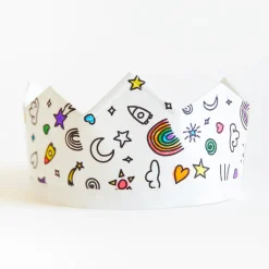 Rainbow Sky Coloring Crown and Markers Set