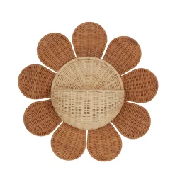Rattan Daisy Wall Basket