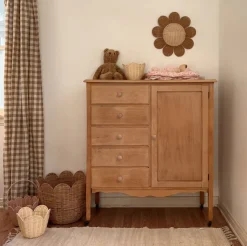 Rattan Daisy Wall Basket