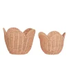 Rattan Lily Basket Set (Seashell Pink)