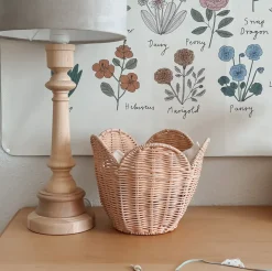 Rattan Lily Basket Set (Seashell Pink)