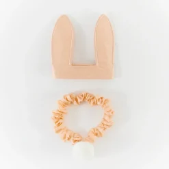 Silk Bunny Ears and Tail Dress Up Set (Natural)