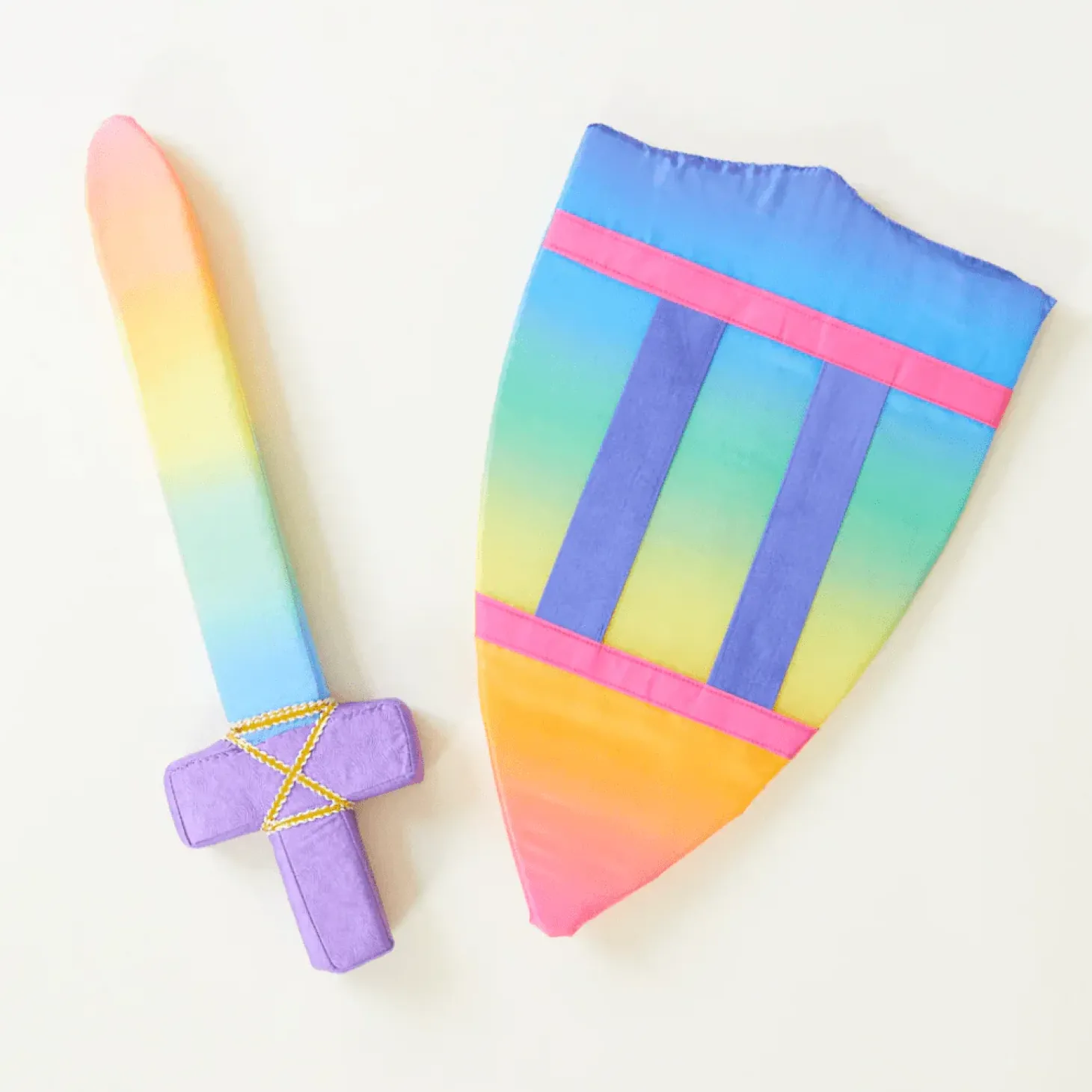 Silk Covered Toy Shield (Rainbow)