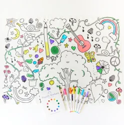 Silk Doodle Colouring Seek & Find Playsilk and Markers Set