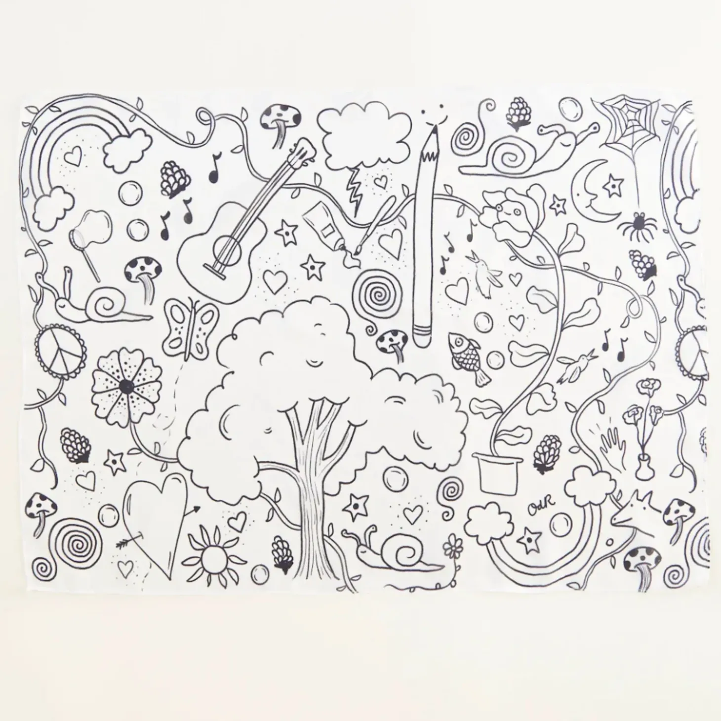 Silk Doodle Colouring Seek & Find Playsilk and Markers Set