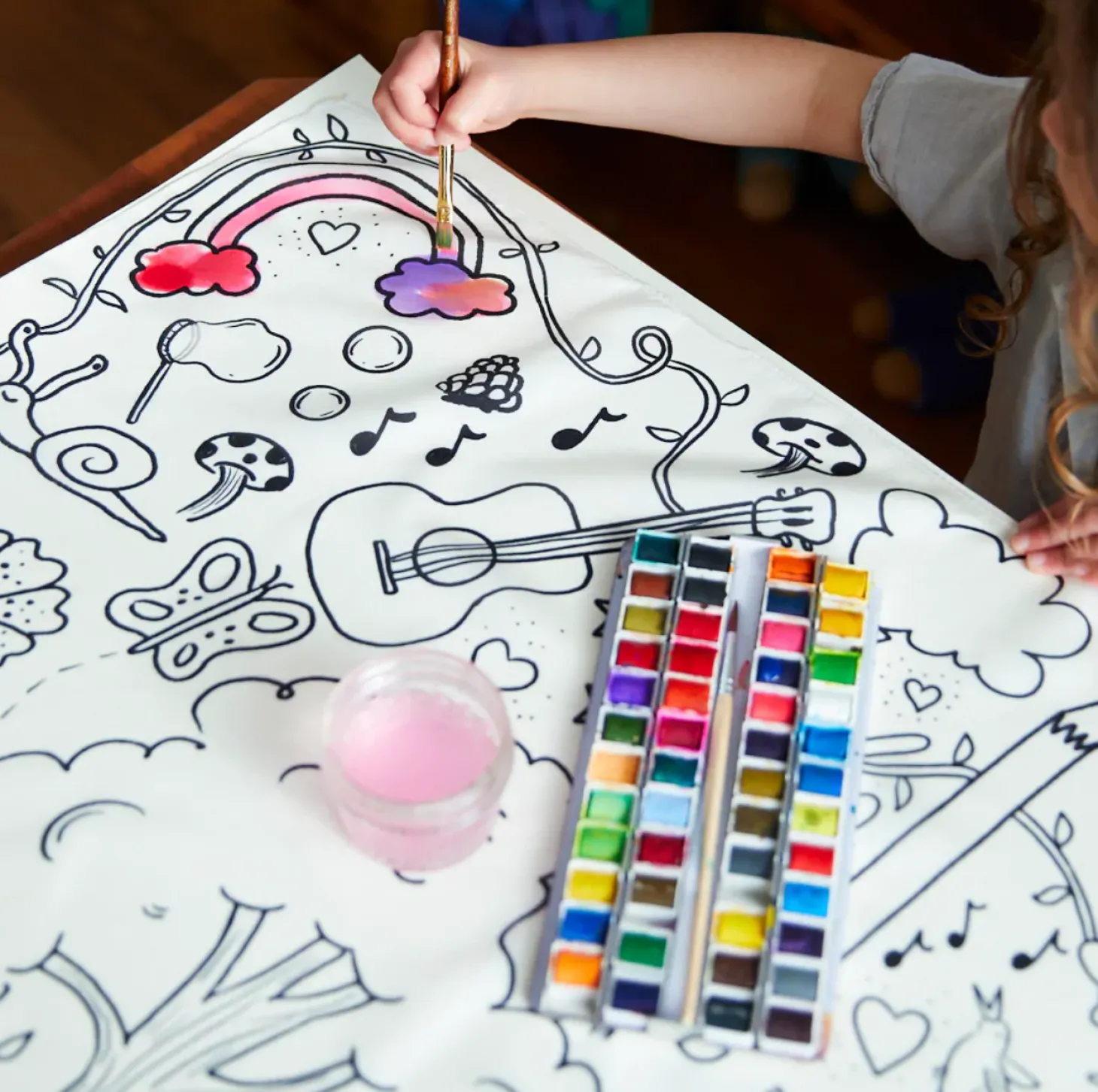 Silk Doodle Colouring Seek & Find Playsilk and Markers Set