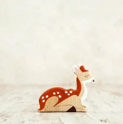 Sitting Fawn | Wooden Toy Figurine