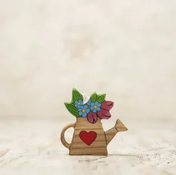 Watering Can with Flowers | Wooden Toy