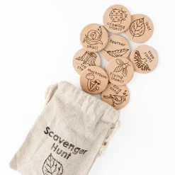 Wooden Forest Scavenger Hunt Discs (Set of 24)
