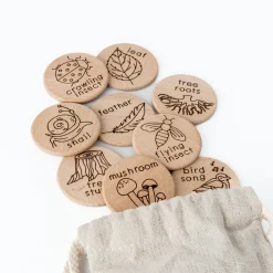 Wooden Forest Scavenger Hunt Discs (Set of 24)