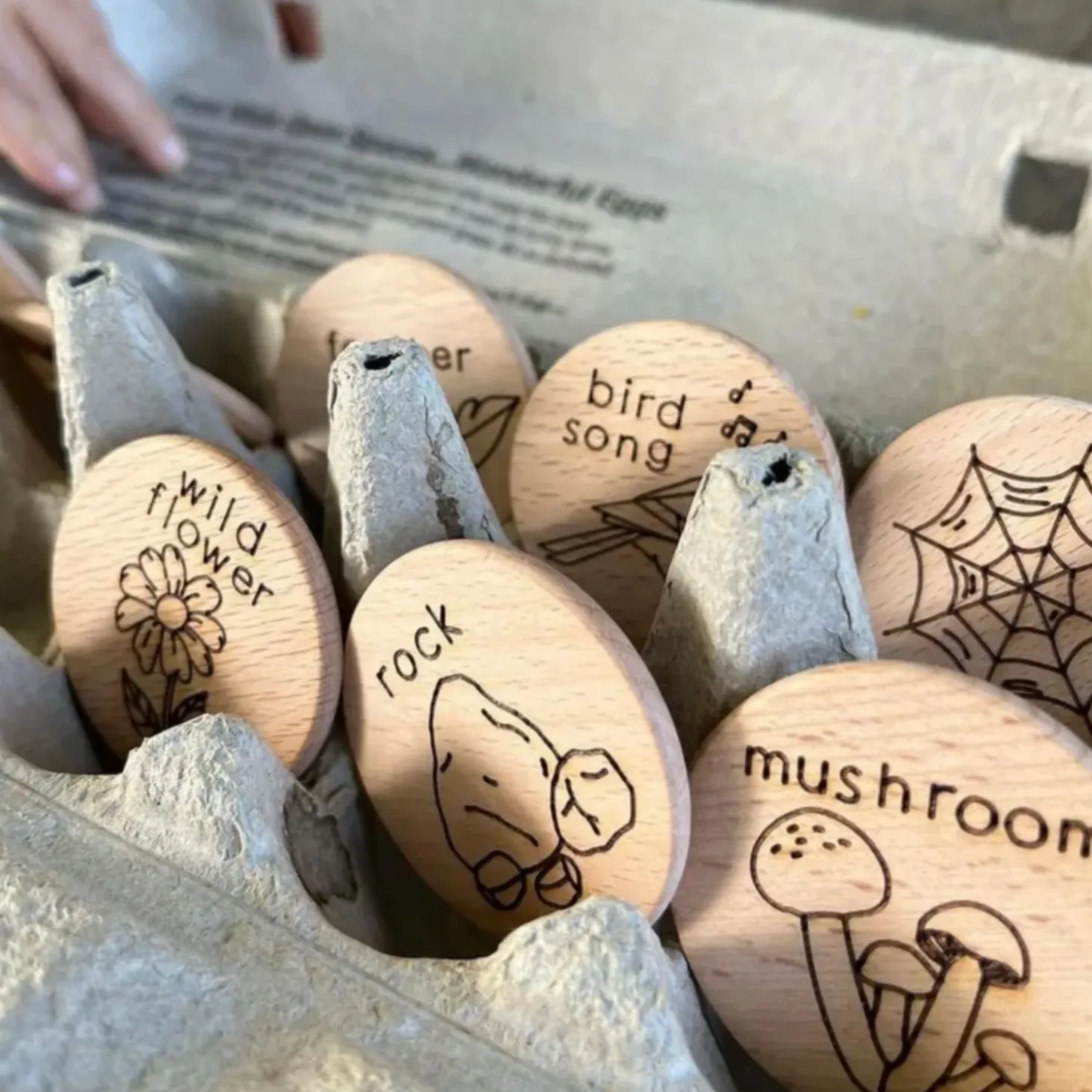 Wooden Forest Scavenger Hunt Discs (Set of 24)