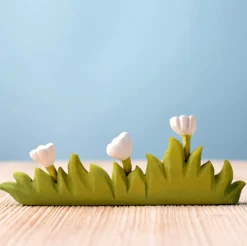 Wooden Grass with White Flowers (Large)