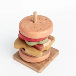 Wooden Hamburger Stacking Toy