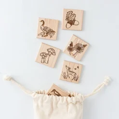 Wooden Nature-Themed Matching Memory Game (24 Tiles) - Handmade in Canada