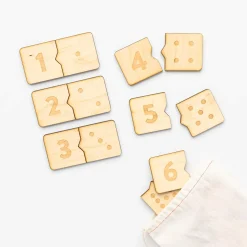 Wooden Numbers Puzzle & Matching Game